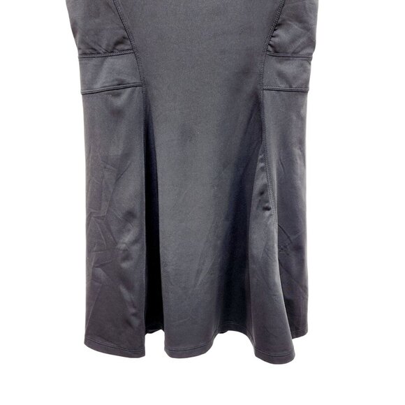 Black Crossback Athletic Tennis Dress With Adjustable Straps Flared Skirt Size S - Picture 11 of 12